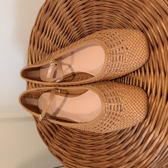 J. Crew Quinn Woven Brown Ballet Flats 9.5 NWOB - Picture 2 of 8